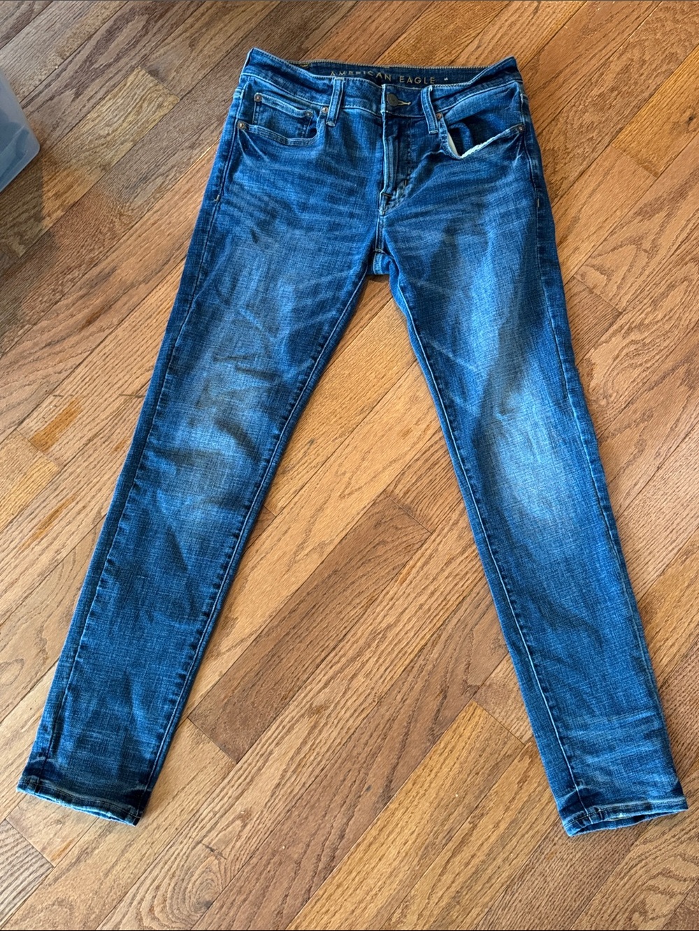 American Eagle Outfitters Men's Skinny Jeans in Dark Blue Wash 31x32